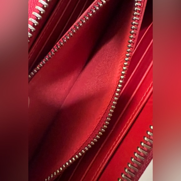 Christian Louboutin Stud Spike Zipper Pink Wallet Authentic - EUC - Picture 6 of 16